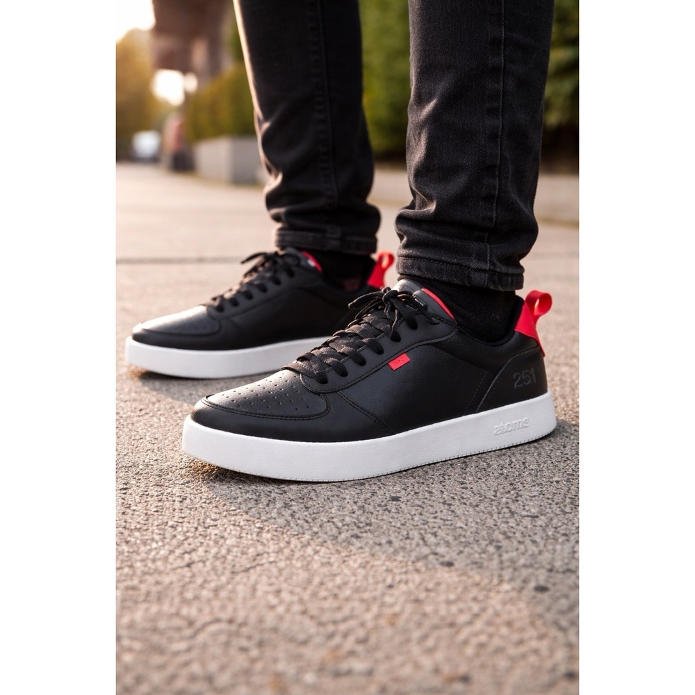 Atoms x MKBHD‎ 251 Low Sneakers Black Red Men's 10 Women's 11.5 Limited Collab